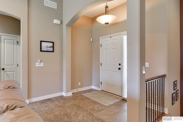 view of tiled entryway