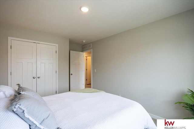 bedroom featuring a closet