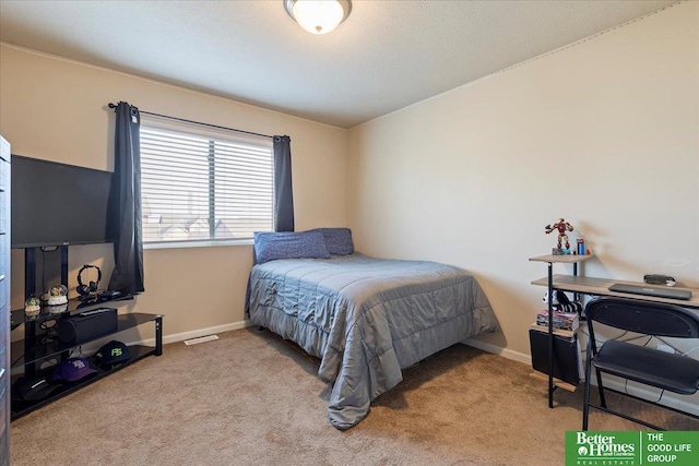 view of carpeted bedroom