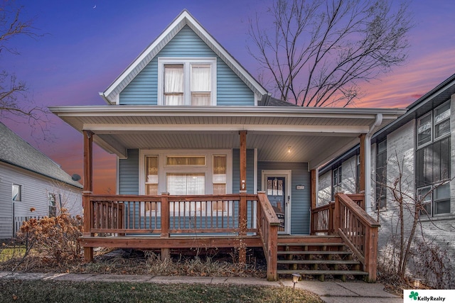 view of front of home with a porch