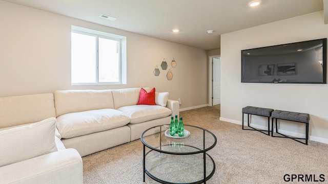 view of carpeted living room