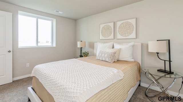 view of carpeted bedroom