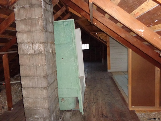 view of attic