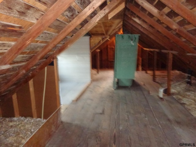 view of attic