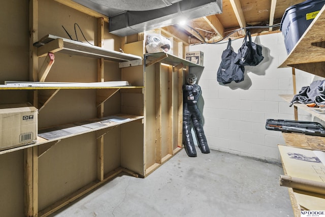 view of storage room