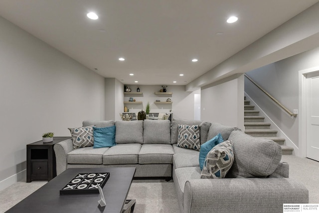 view of carpeted living room