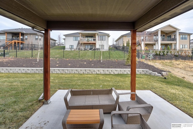 view of patio / terrace featuring an outdoor hangout area