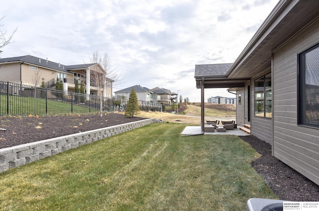 view of yard featuring a patio area and cooling unit