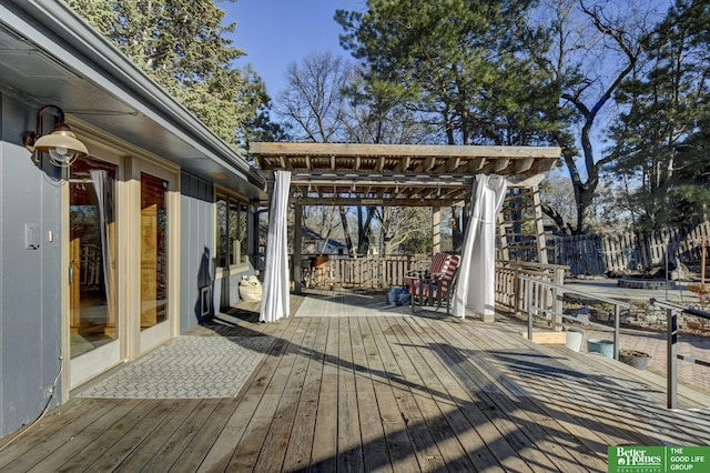 view of wooden terrace