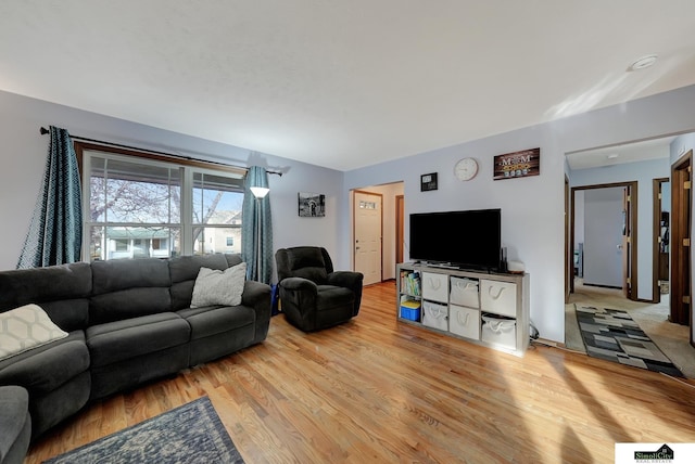 living room featuring hardwood / wood-style floors