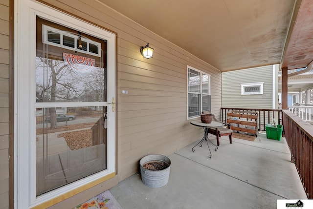 exterior space featuring covered porch