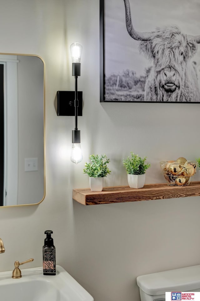 bathroom with sink and toilet