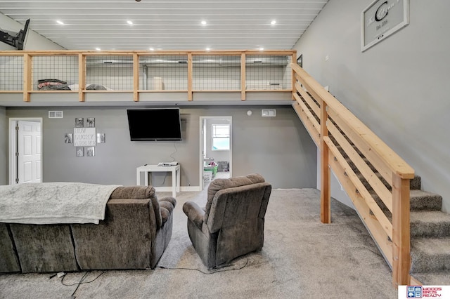 view of carpeted living room