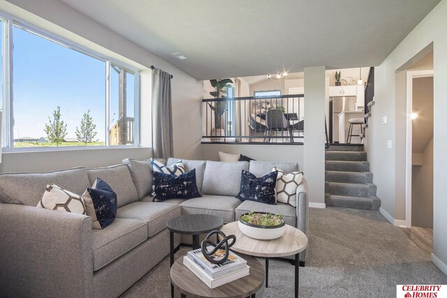 view of carpeted living room