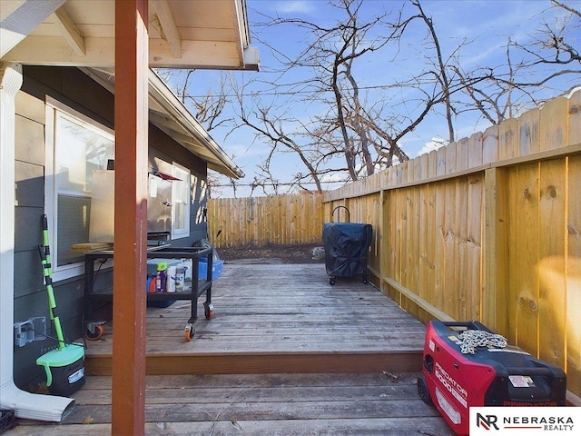 view of wooden deck