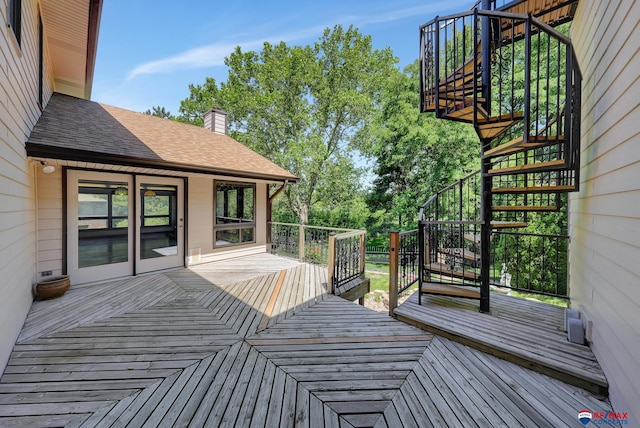 view of wooden deck