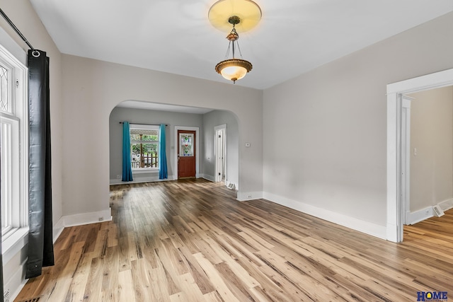 entrance foyer with wood-type flooring