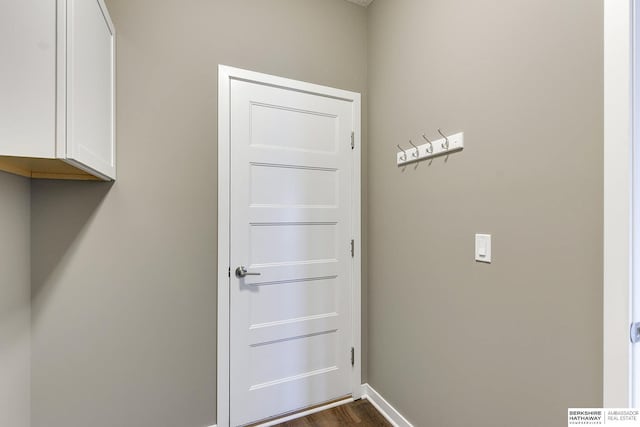 interior space featuring dark hardwood / wood-style flooring