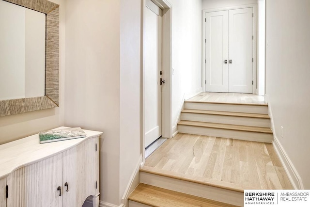 interior space with hardwood / wood-style floors