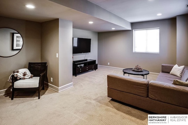 view of carpeted living room