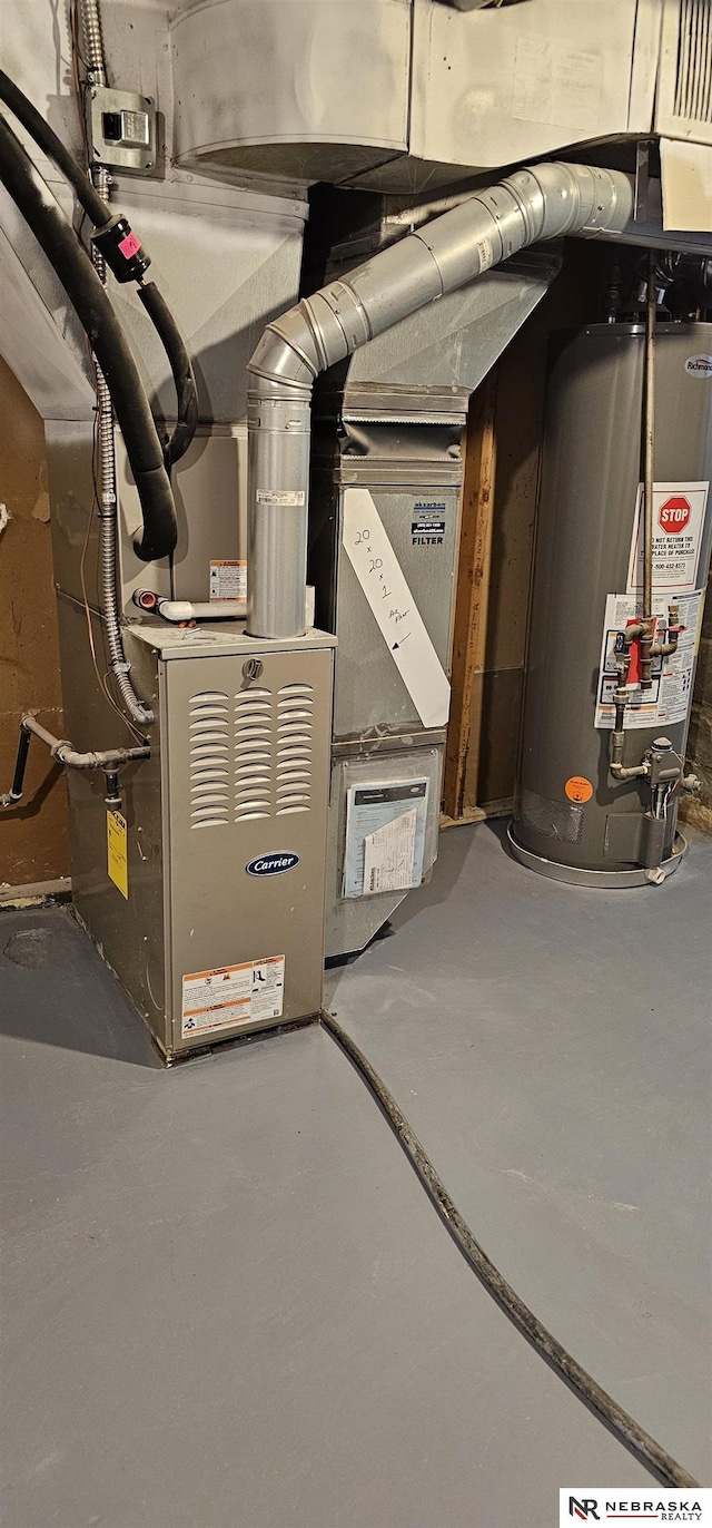 utilities featuring water heater