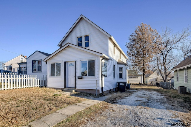 bungalow-style house with central AC