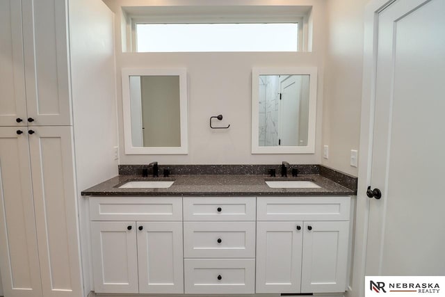 bathroom with vanity and plenty of natural light