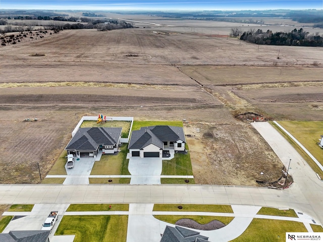 drone / aerial view featuring a rural view