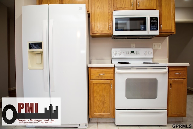 kitchen with white appliances