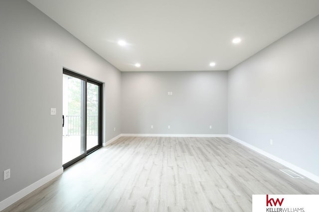 1450 Montana St, Superior, NE 68978 - spare room with light wood-type flooring, recessed lighting, and baseboards