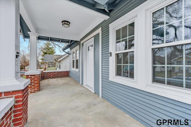 view of patio with covered porch