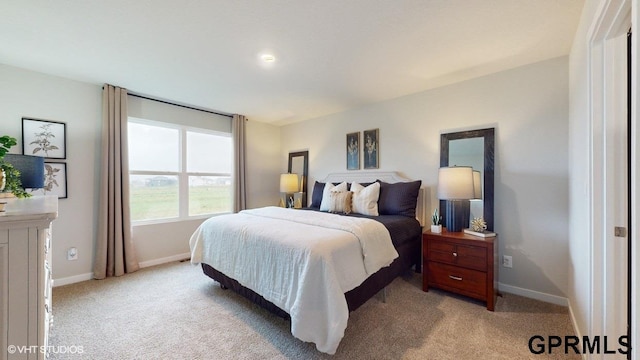 view of carpeted bedroom