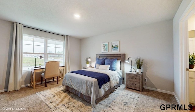 view of carpeted bedroom