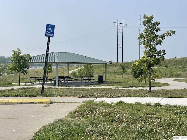 view of community featuring a gazebo