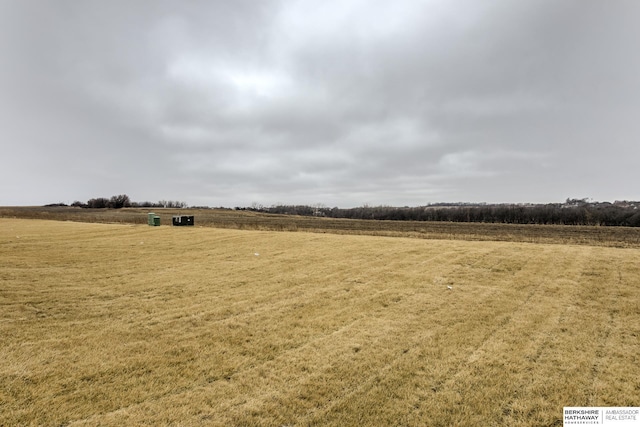 view of yard featuring a rural view