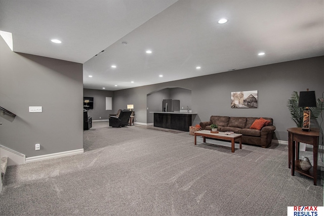 view of carpeted living room