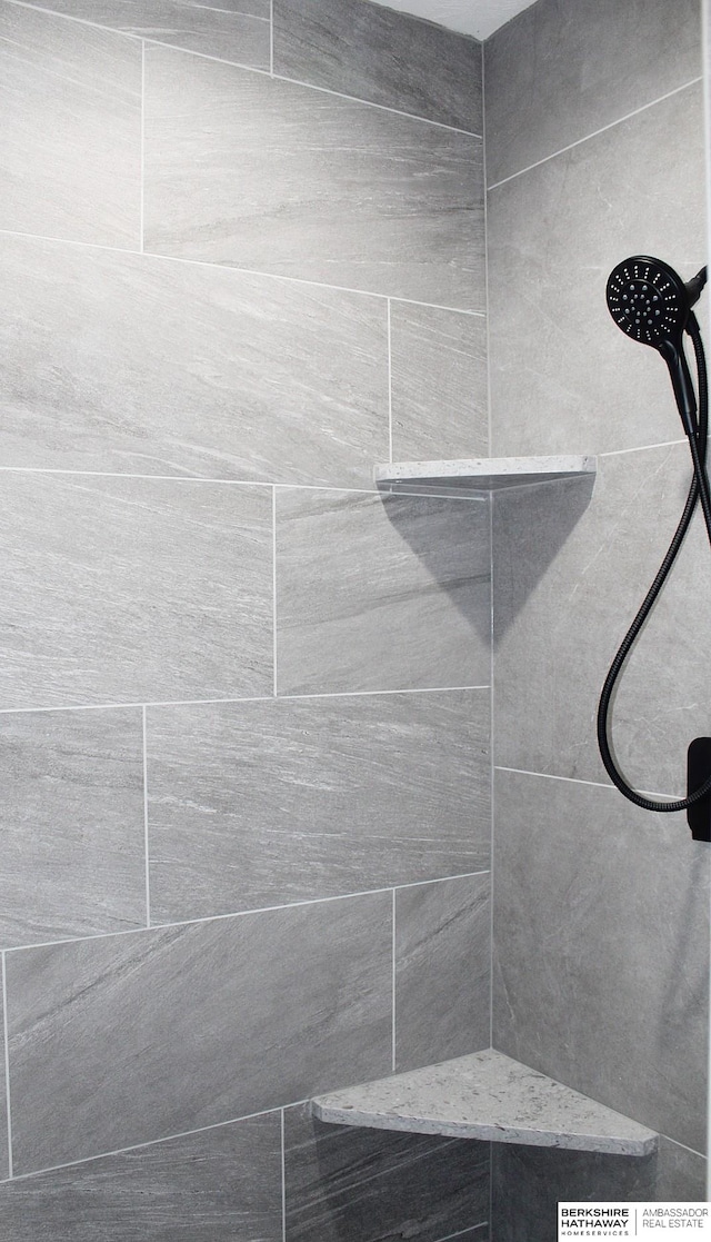 details with tiled shower