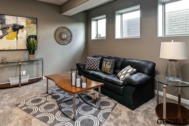 view of carpeted living room