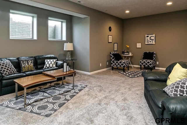 view of carpeted living room