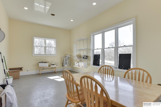 dining room featuring a wealth of natural light