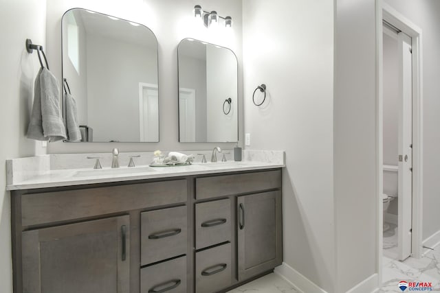 bathroom with vanity