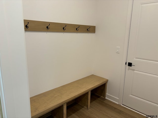 mudroom featuring hardwood / wood-style flooring