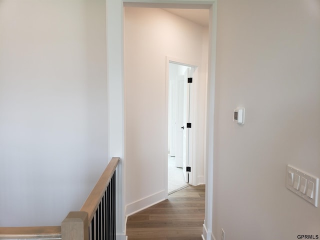 hallway featuring light wood-type flooring