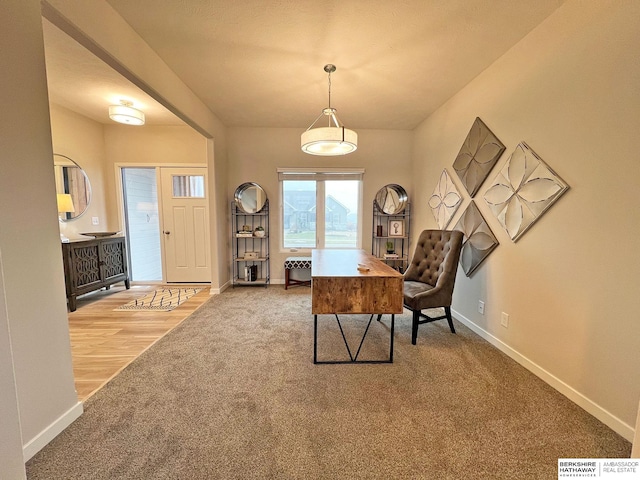 office with carpet floors