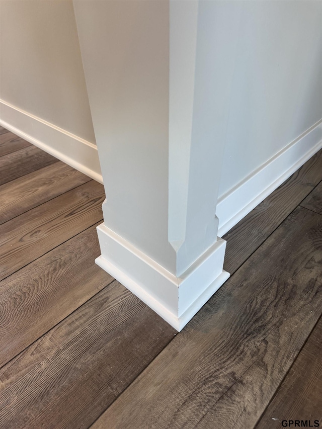 interior details featuring wood-type flooring