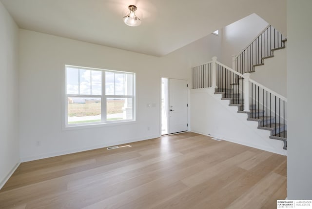 entrance foyer featuring light hardwood / wood-style flooring