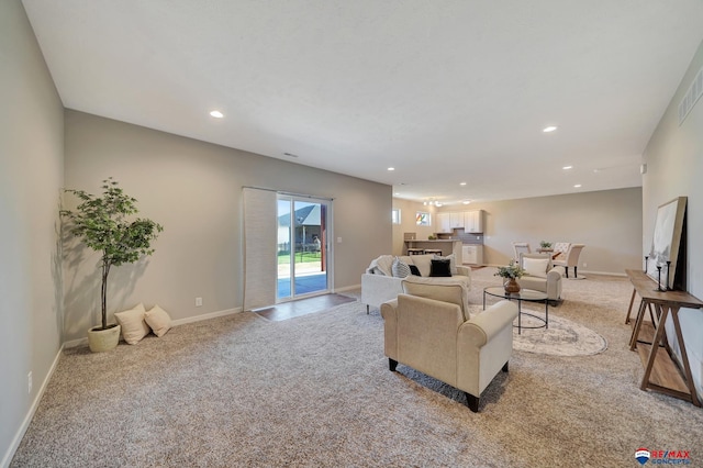 view of carpeted living room