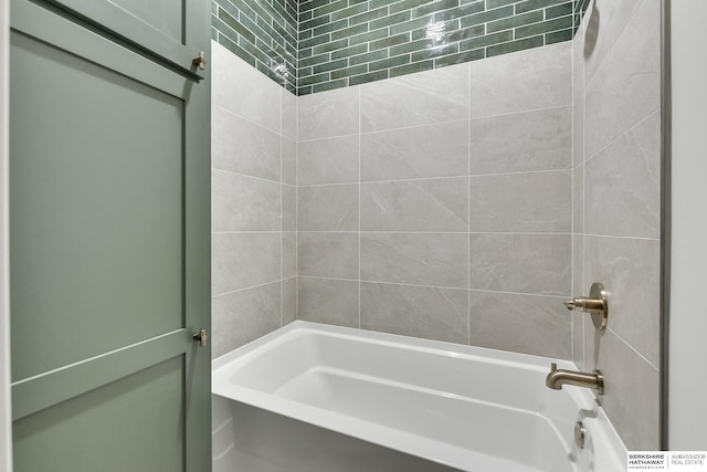 bathroom featuring bathing tub / shower combination