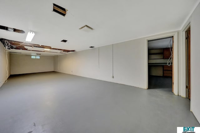 view of basement