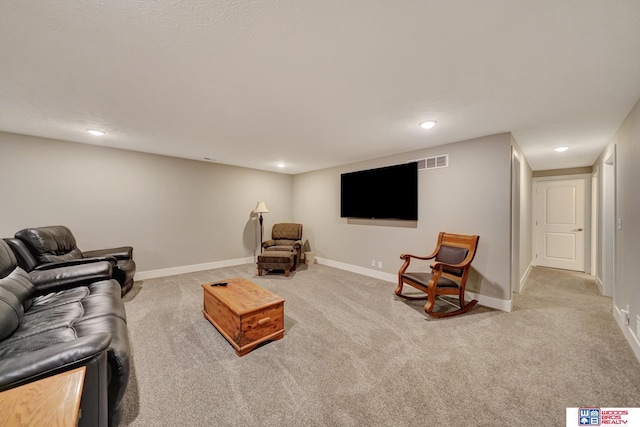 view of carpeted living room